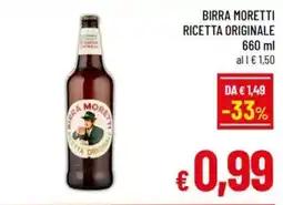 A&O Birra moretti ricetta originale offerta