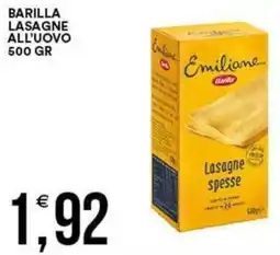 Vantaggio Cash&Carry Barilla lasagne all'uovo offerta