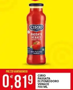 Vantaggio Cash&Carry Cirio passata di pomodoro verace offerta