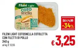 A&O Fileni light cotosnella cotoletta con filetti di pollo offerta