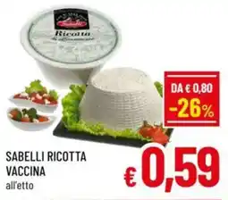 A&O Sabelli ricotta vaccina offerta