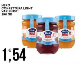 Vantaggio Cash&Carry Hero confettura light vari gusti offerta