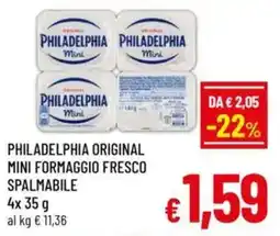 A&O Philadelphia original mini formaggio fresco spalmabile offerta