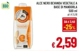 A&O Alce nero bevanda vegetale a base di mandorla offerta