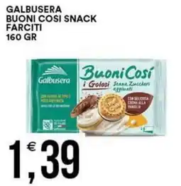 Vantaggio Cash&Carry Galbusera buoni cosi snack farciti offerta
