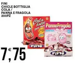 Vantaggio Cash&Carry Fini chicle bottiglia cola / panna e fragola 200pz offerta
