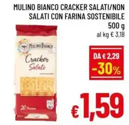 A&O Mulino bianco cracker salati/non salati con farina sostenibile offerta