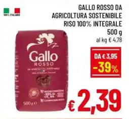 A&O Gallo rosso da agricoltura sostenibile riso 100% integrale offerta