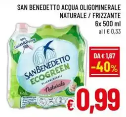 A&O San benedetto acqua oligominerale naturale/frizzante offerta