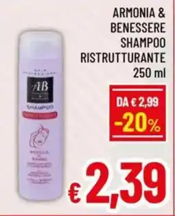 A&O Armonia & benessere shampoo ristrutturante offerta