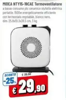 A&O MIDEA NTY15-19CAE Termoventilatore offerta