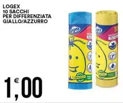 Vantaggio Cash&Carry Logex 10 sacchi per differenziata giallo/azzurro offerta