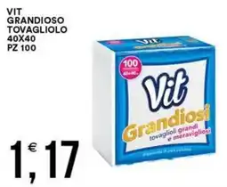 Vantaggio Cash&Carry Vit grandioso tovagliolo 40 x 40 pz 100 offerta