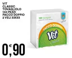 Vantaggio Cash&Carry Vit classic tovagliolo 100 pezzi pacco doppio 2 veli 33x33 offerta