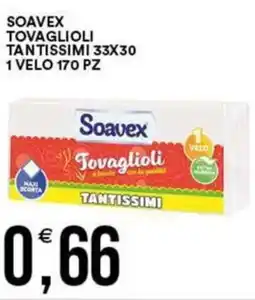 Vantaggio Cash&Carry Soavex tovaglioli tantissimi 33x30 1 velo 170 pz offerta