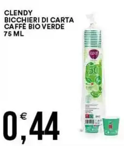 Vantaggio Cash&Carry Clendy bicchieri di carta caffè bio verde offerta