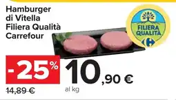 Carrefour Hamburger di Vitella Filiera Qualità Carrefour offerta