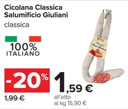 Carrefour Cicolana Classica Salumificio Giuliani offerta
