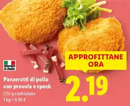 Lidl Panzerotti di pollo con provola e speck offerta