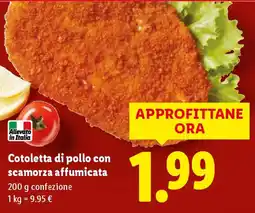 Lidl Cotoletta di pollo con scamorza affumicata offerta