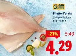 Lidl Filetto d'orata offerta