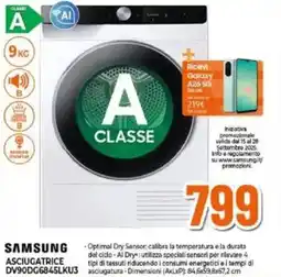 Expert SAMSUNG ASCIUGATRICE DV90DG6845LKU3 offerta