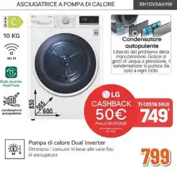Expert LG RH10V9AV4W ASCIUGATRICE A POMPA DI CALORE offerta