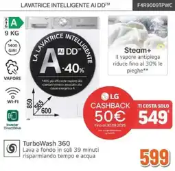 Expert LG F4R9009TPWC LAVATRICE INTELLIGENTE AI DD offerta