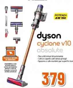 Expert dyson cyclone v10 absolute offerta