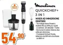 Expert Moulinex QUICKCHEF+ IN 1 MIXER AD IMMERSIONE DD673810 offerta