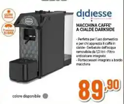 Expert didiesse MACCHINA CAFFE' A CIALDE DARKSIDE offerta