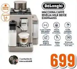 Expert DeLonghi MACCHINA CAFFÈ RIVELIA MILK BEIGE EXAM44055 offerta