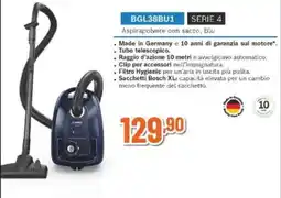 Expert BOSCH BGL38BU1 Aspirapolvere con sacco, Blu offerta