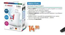 Expert BOSCH BBZ41FGALL Sacchetti PowerProtect offerta