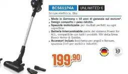 Expert BOSCH BCS611P4A Scopa elettrica, Blu offerta