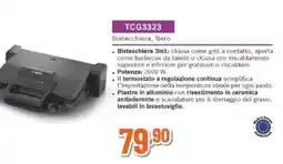 Expert BOSCH TCG3323 Bistecchiera, Nero offerta