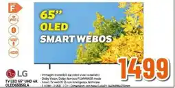 Expert TV LED 65" UHD 4K OLED65B56LA offerta