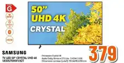 Expert SAMSUNG TV LED 50" CRYSTAL UHD 4K UE50U7000FUXZT offerta