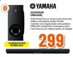 Expert YAMAHA SOUNDBAR SRB40ABL offerta