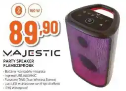 Expert MAJESTIC PARTY SPEAKER FLAME22PROBK offerta