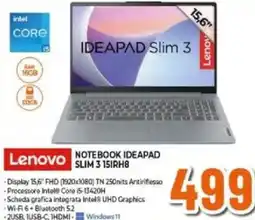 Expert Lenovo NOTEBOOK IDEAPAD SLIM 3 151RH8 offerta
