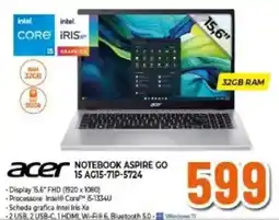 Expert Acer NOTEBOOK ASPIRE GO 15 AG15-71P-5724 offerta