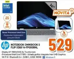 Expert Hp NOTEBOOK OMNIBOOK 5 FLIP X360 14-FP0008NL offerta