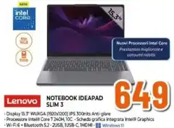 Expert Lenovo NOTEBOOK IDEAPAD SLIM 3 offerta