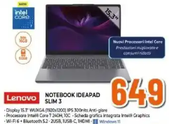 Expert Lenovo NOTEBOOK IDEAPAD SLIM 3 offerta