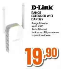 Expert D-LINK RANGE EXTENDER WIFI DAP1325 offerta