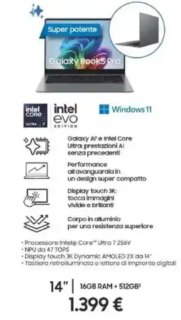 Expert SAMSUNG Galaxy Book5 Pro offerta