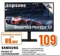 Expert SAMSUNG Monitor 27" LS27D300GAUXEN offerta