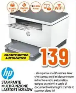 Expert hp STAMPANTE MULTIFUNZIONE LASERJET M234DW offerta
