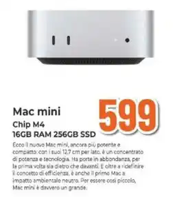 Expert Mac mini Chip M4 16GB RAM 256GB SSD offerta